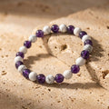 Bracelet "Anti-douleurs" en Howlite et Améthyste