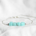 Bracelet "Apaisement" en Amazonite & Argent 925- Pièce de Bijouterie -