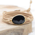 Bracelet Boho Filé "Force" en Onyx