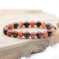 Bracelet "Confiance en soi" Mix en Oeil de Taureau & Cornaline