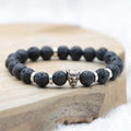 Bracelet Vipponah "Panthère" en Pierre de Lave
