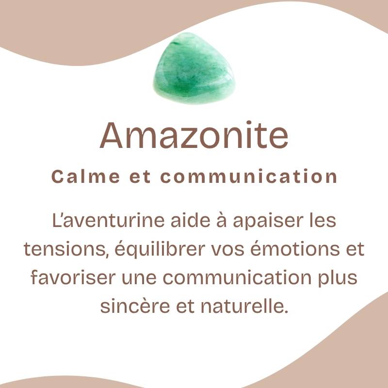 Bracelet "Apaisement" en Amazonite du Brésil (Coeur en Quartz)