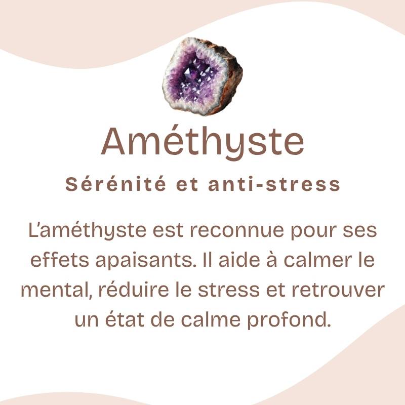Bracelet "Sagesse" en Améthyste & Argent 925 facetté - Pièce Bijouterie -