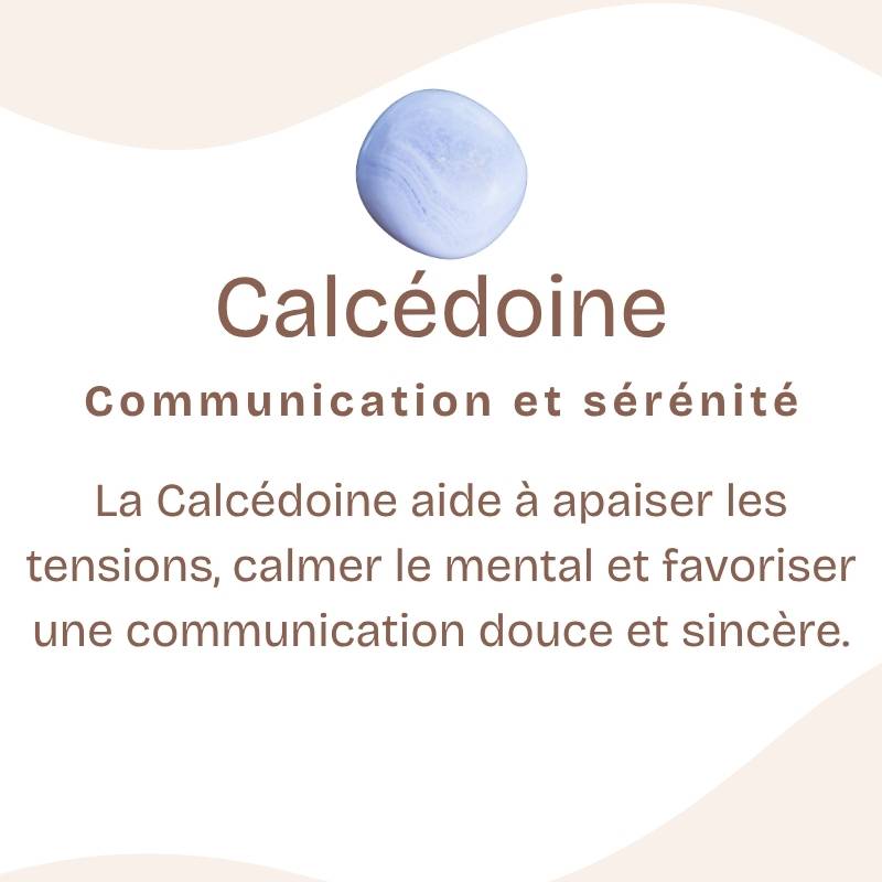 Bracelet "Communication" en Calcédoine Chip
