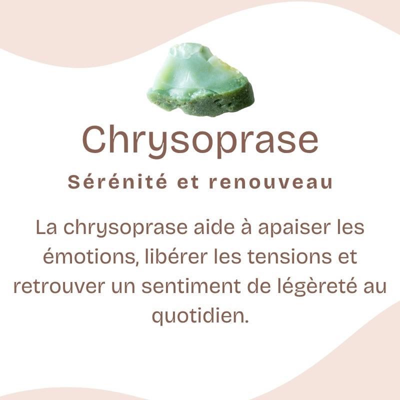 Bracelet "Réconfort" en Chrysoprase