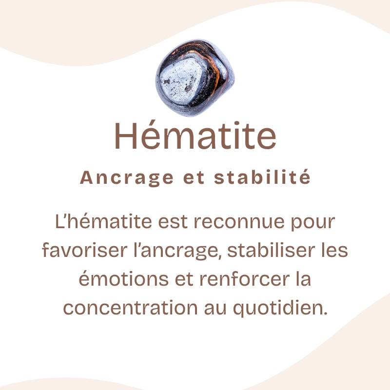 Bracelet "Dissipation" en Hématite