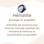 Pendentif "Dissipation" en Hématite Pointe