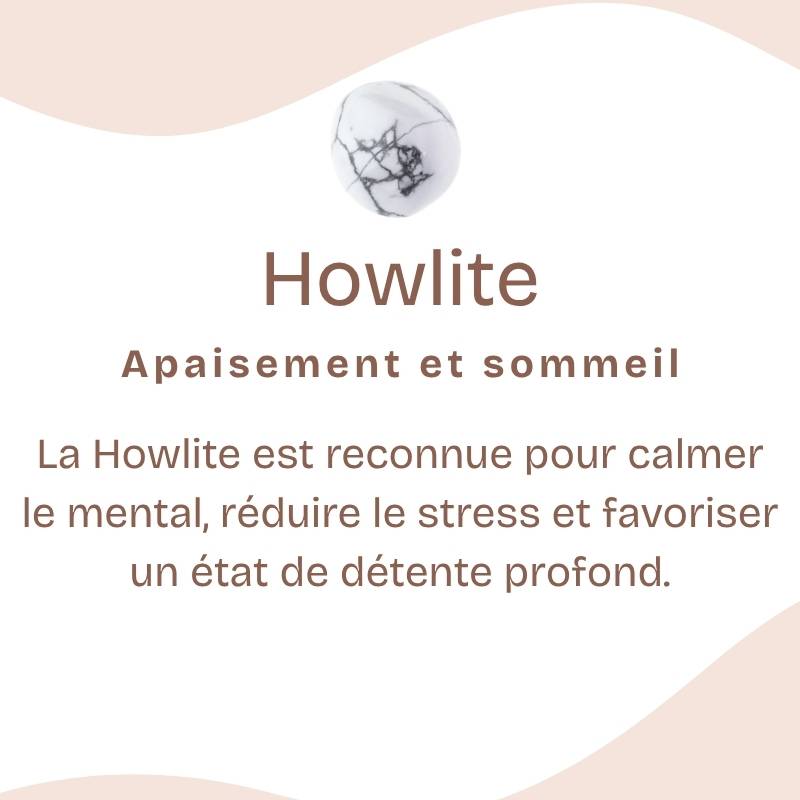 Bracelet "Duo Amour & Distance" en Howlite & Pierre de Lave
