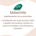 Pendentif "Paix" roulé en Malachite