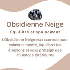 Pierre roulée "Spontanéité" en Obsidienne Neige (Lot de 35-40g)