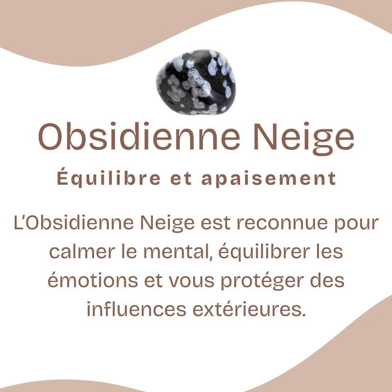Pierre roulée "Spontanéité" en Obsidienne Neige (Lot de 35-40g)
