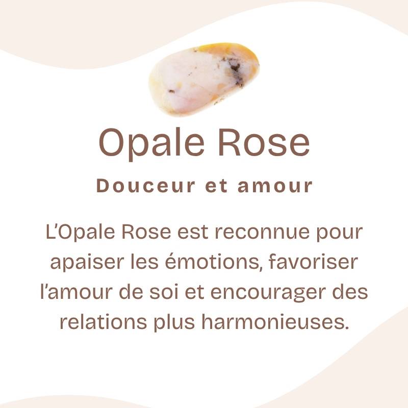 Bracelet "Douceur" en Opale Rose Chip