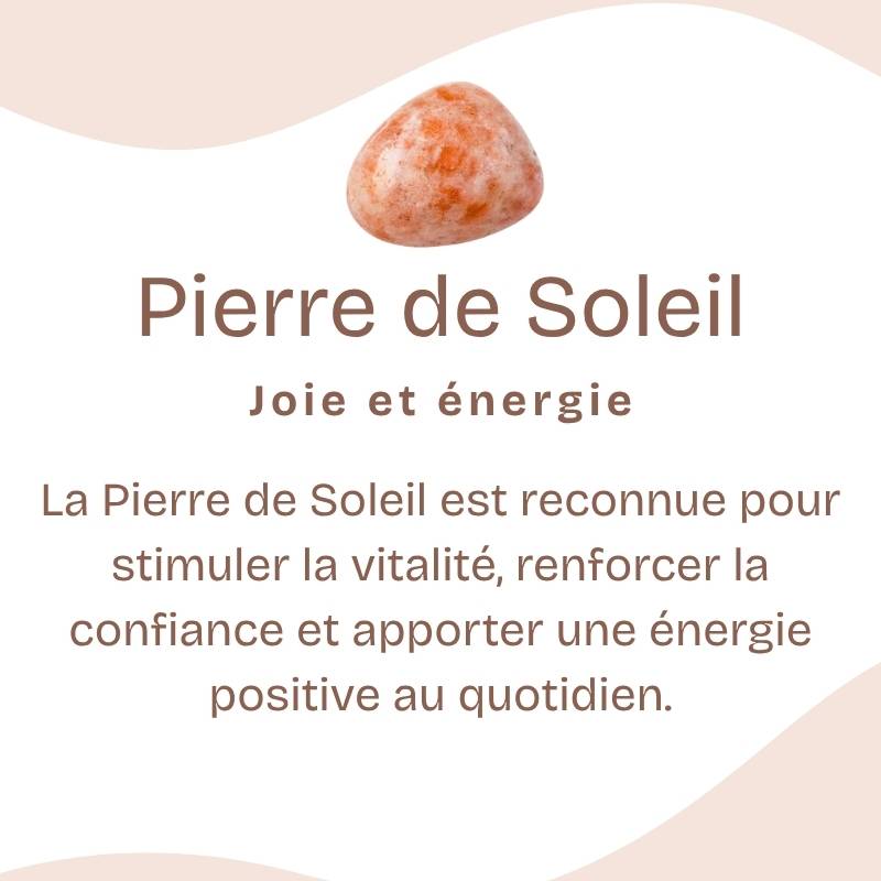 Bracelet "Optimisme" en Pierre de Soleil Chip
