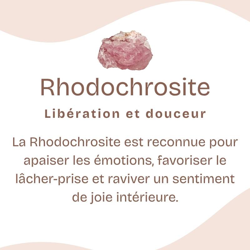 Bracelet "Compassion" en Rhodochrosite à facettes