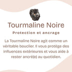 Bracelet roulé "Absorption" en Tourmaline Noire
