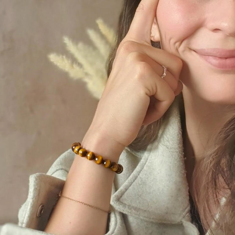 Bracelet "Confiance" en Oeil-de-Tigre