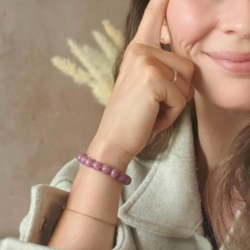 Bracelet "Éveil" en Lépidolite