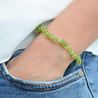 Bracelet "Atténuation" en Péridot Chip - lespierresdubienetre