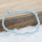 Bracelet "Bonheur" en Aigue-Marine à facettes - lespierresdubienetre