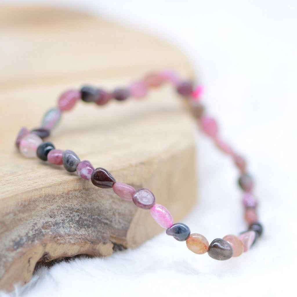 Bracelet roulé "Renfort" en Tourmaline Multicolore - lespierresdubienetre