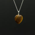Pendentif "Confiance" Oeil de Tigre Coeur